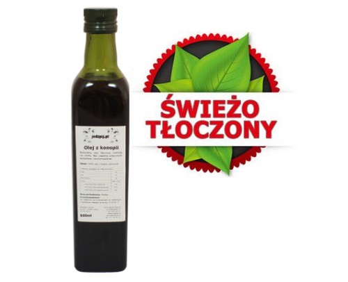 Olej konopny 500ml -tłoczony na zimno -jedzpij